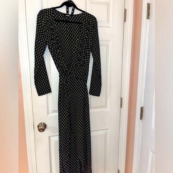 LULUS Exclusive Fluent in Stroll Black Wrap Maxi Dress  - small/new without tags - Picture 12 of 12